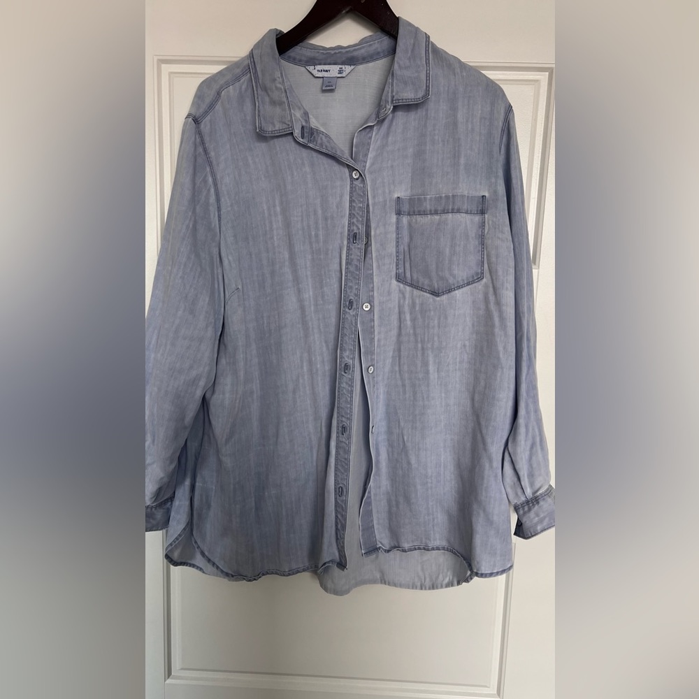 Oversized chambray shirt
